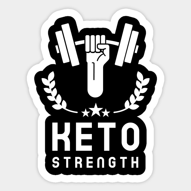 Keto Strength Ketogenic Diet Sticker by OldCamp